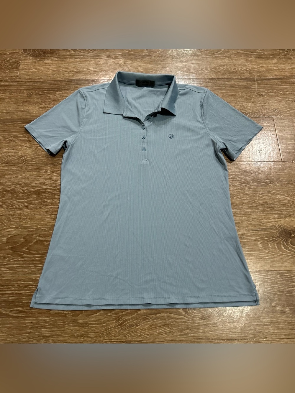 G/Fore Tech Rib Performance Polo Top Size XL Blue Women's Golf Shirt